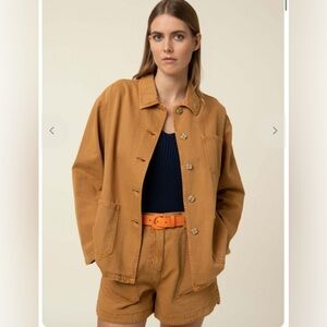 Frnch Jaina pebbled orange Leather Belt